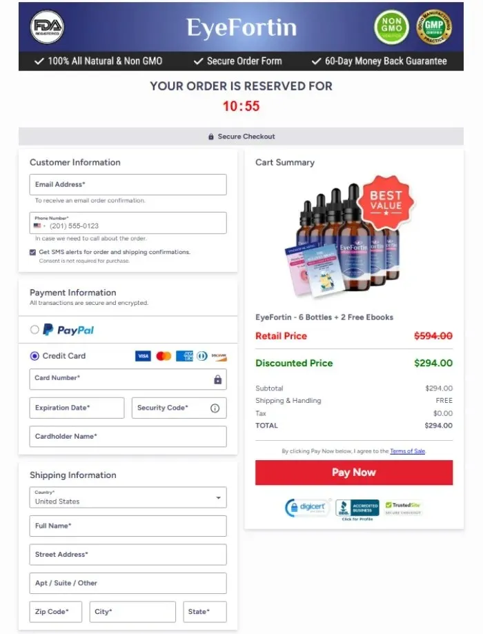 eye-fortin-secure-order-page
